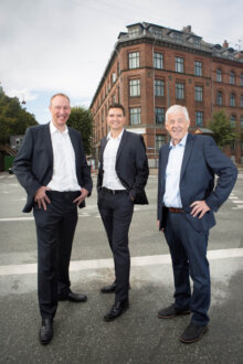 Gefion Group ledes af fra venstre Henrik Nissen, Thomas W. Færch og Jørgen Juncker.