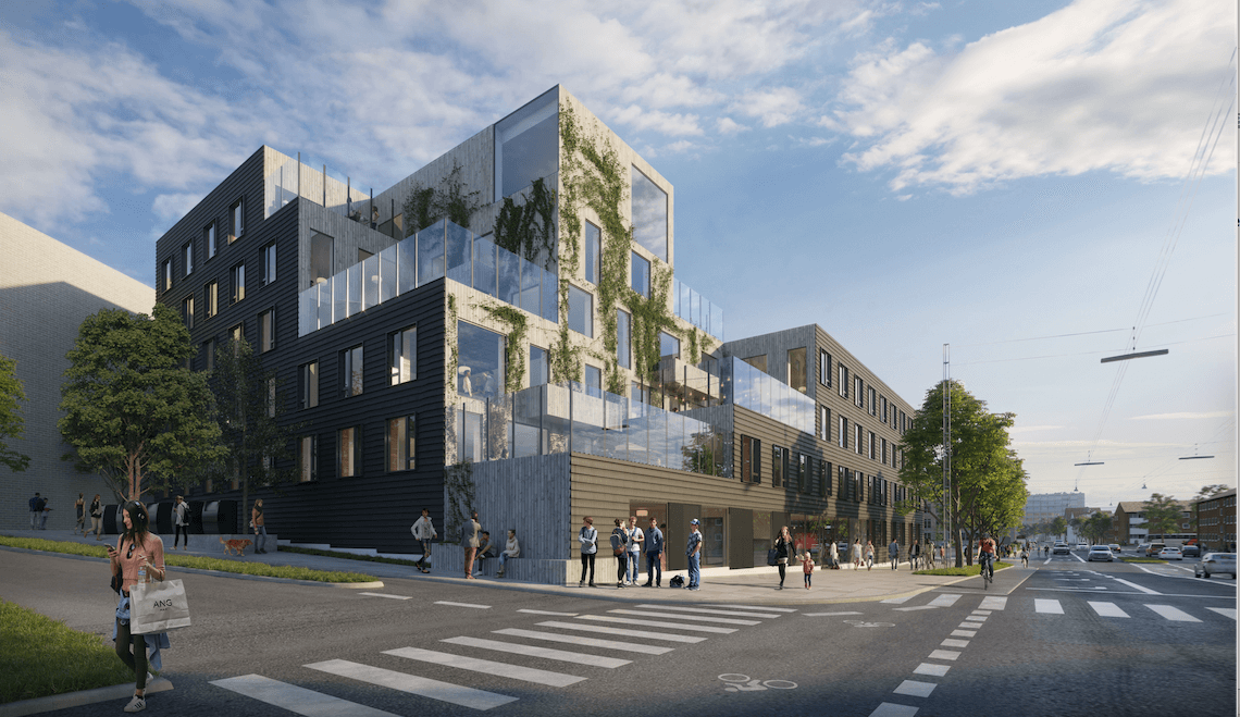 Ungdomsboliger i Aarhus tegnet af Rubow Arkitekter for Boligkontoret Aarhus.