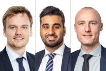 Fra venstre: Emil Helmsøe-Zinck, Muhamed Jamil Eid og Rune Vølund. Foto: Colliers