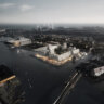 Christiansholm-byggeriet på Papirøen i Københavns Inderhavn. Illustration: Cobe og Luxigon