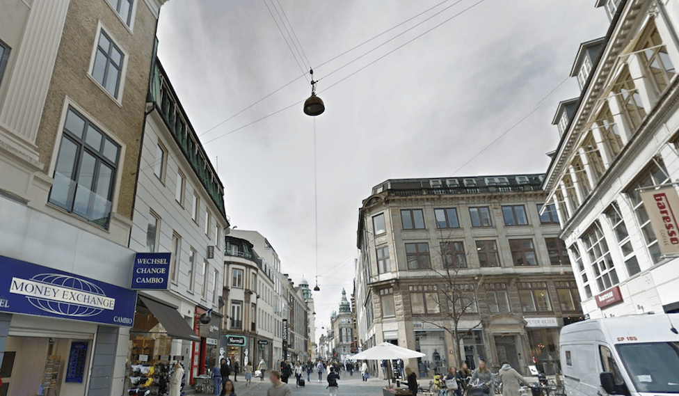 Gaden Vimmelskaftet er en del af Strøget i København og ligger mellem Nygade og Amagertorv. Foto: Google Maps