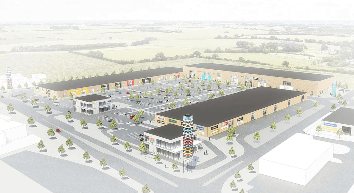 Sådan skulle NPV’s BIG-shoppingcenter i Holbæk have set ud. Illustration: Vilhelm Lauritzen Arkitekter