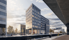 Flerbrugerhuset ’Nest45' på Ørestads Boulevard i Ørestad. Illustration: Holscher Nordberg Architects